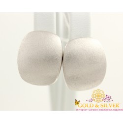 Серебряные серьги Родос матовые 29541 Gold & Silver, Украина